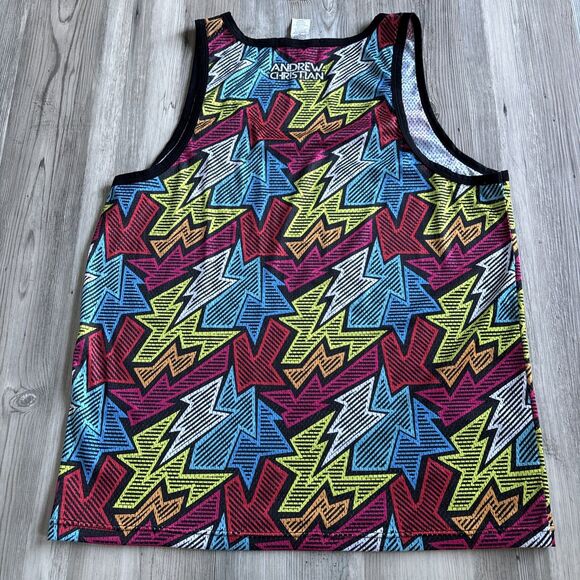 Andrew Christian Pop Art Mesh Muscle Tank - Size Large - Picture 8 of 8